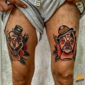 tatuaje-payasos-piernas-logia-barcelona-julio-herrero     